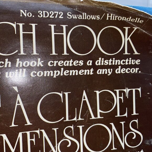 Betty’s 3 Dimensional Latch Hook Rug Swallows 3D272 Kit Birds Vintage Canada - Picture 15 of 16